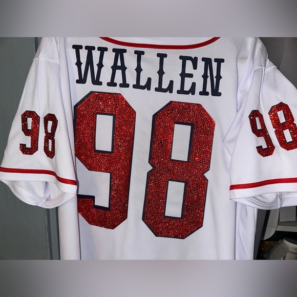 Morgan Wallen 98 Braves jeweled jersey - Picture 4 of 5